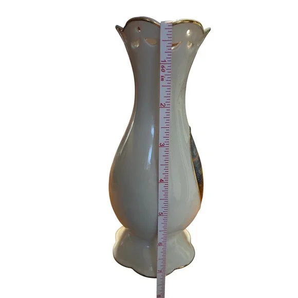 VTG Thomas Kinkade Lights of Liberty Porcelain Vase Avon White House Christmas - Picture 5 of 6